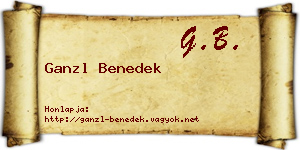 Ganzl Benedek névjegykártya